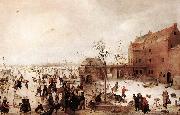 AVERCAMP, Hendrick A Scene on the Ice near a Town fg oil painting picture wholesale